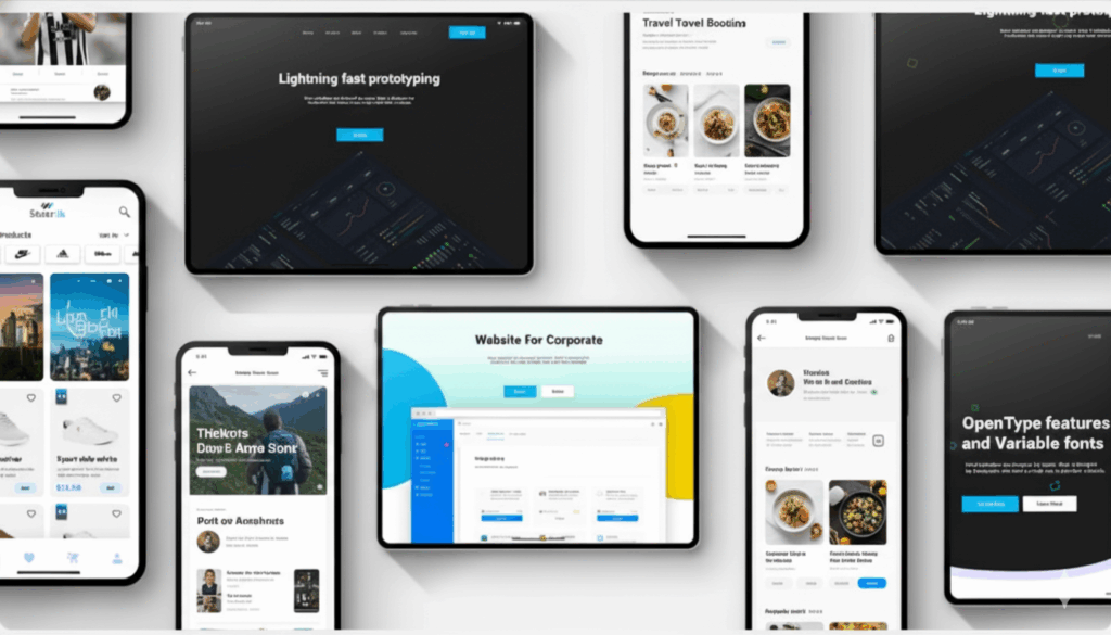 collage of website designs