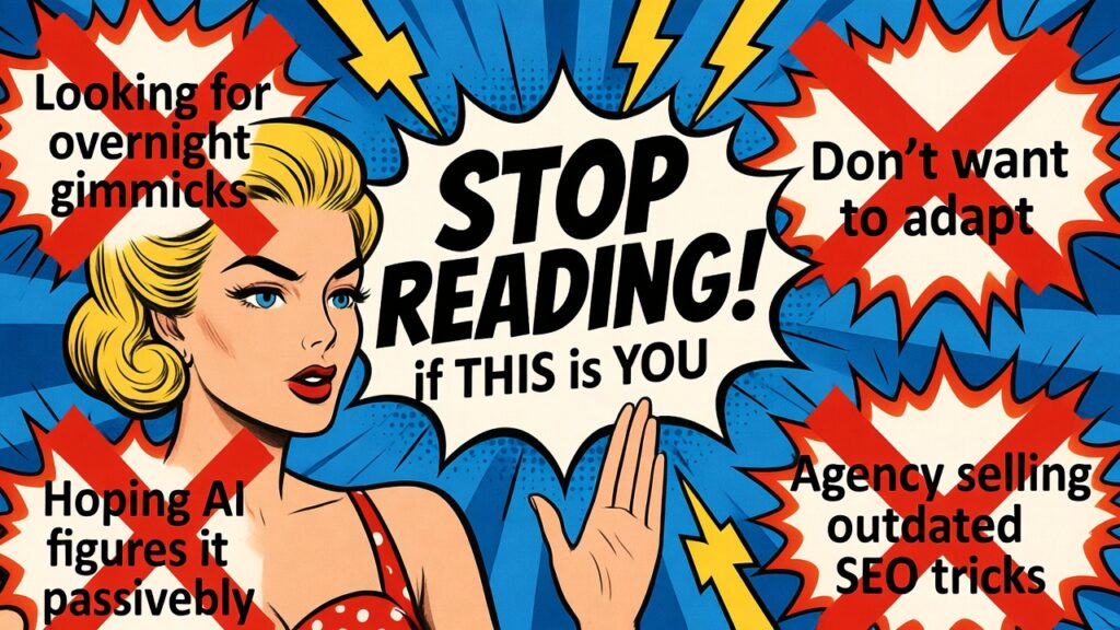 this book is not for you with cartoon character that says stop reading this