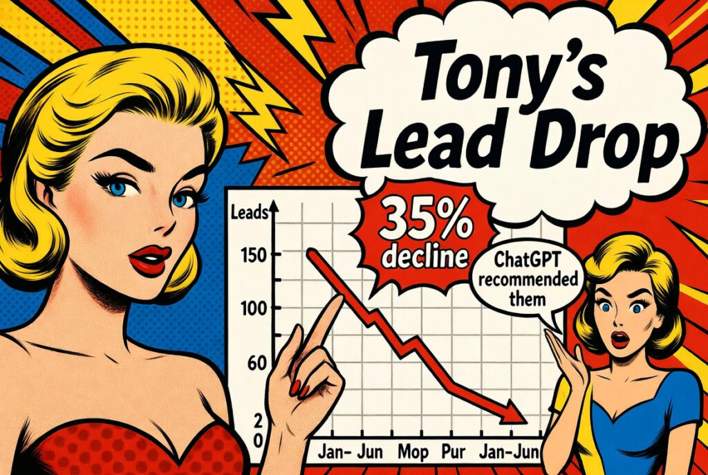 Top Ranked Tony Graph showing 35% Dropping