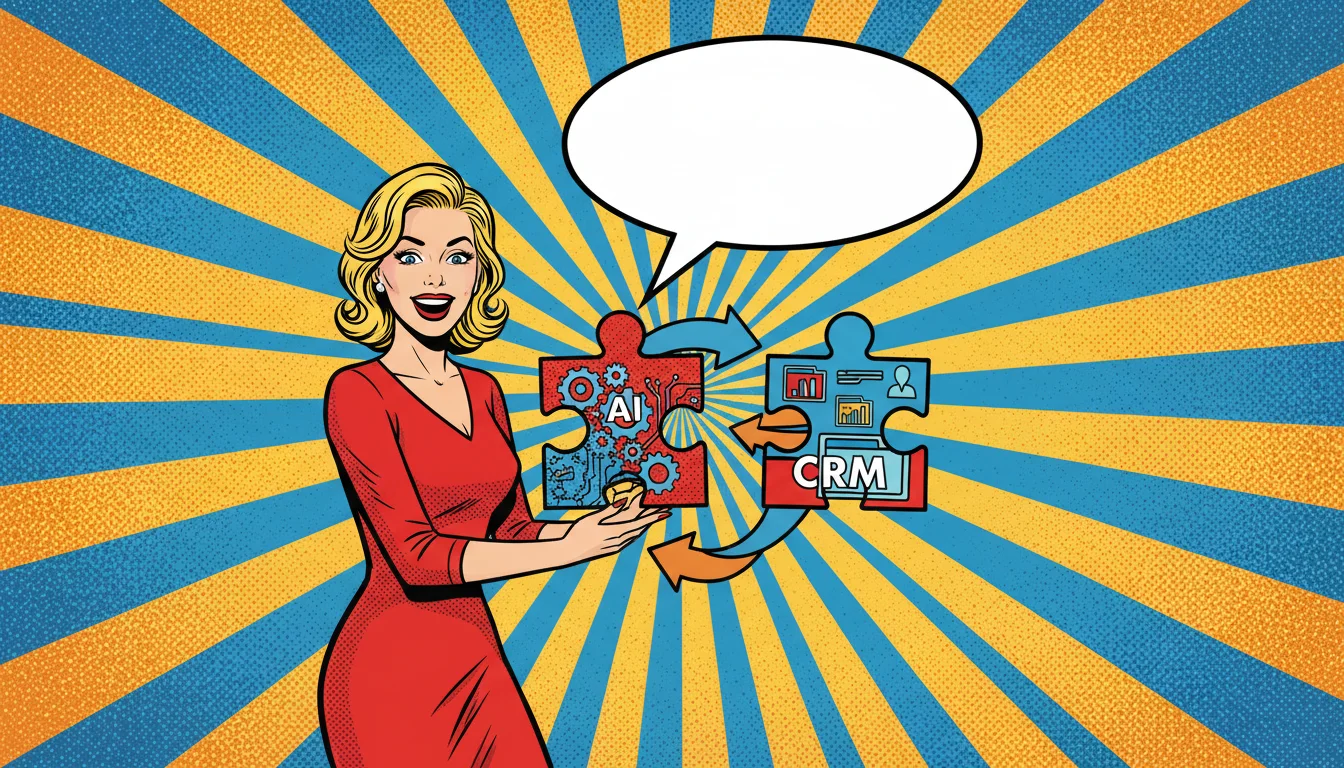 Golden-haired gal snaps AI into CRM like puzzle pros—smooth sailing ahead!