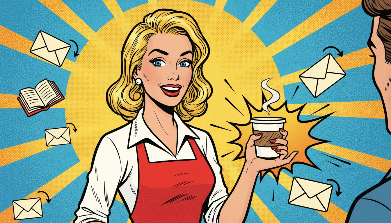 Blonde barista whips up personalized leads from AI insights—your order