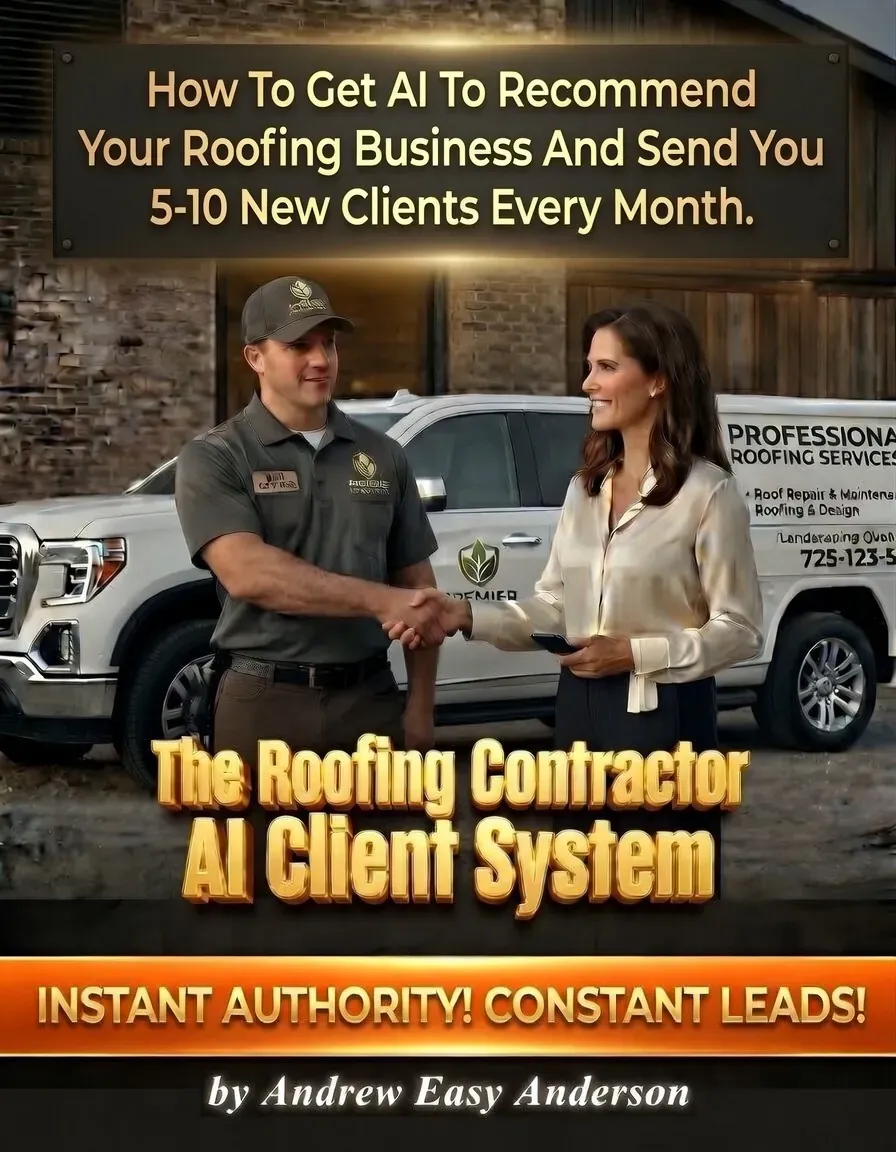 book cover of AEO for Roofers on a wooden desk