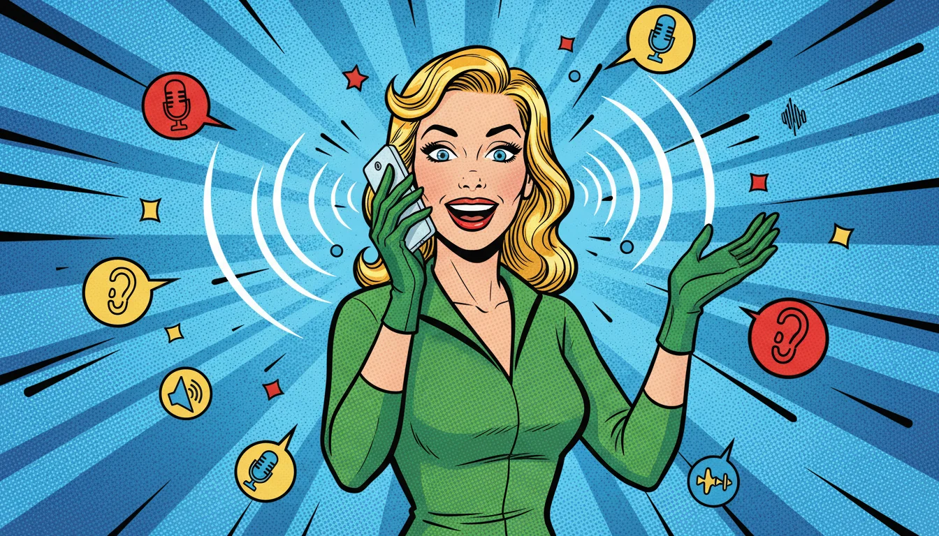 Blonde explorer tunes into voice search gold with speakable schema, waving bye to ignored sites.