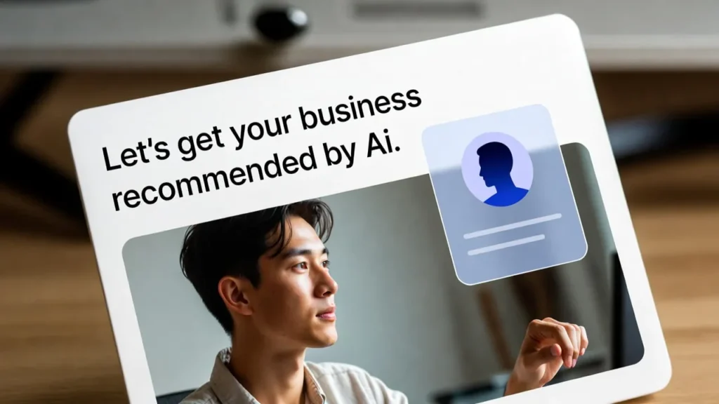 man looking at screen for Ai Search